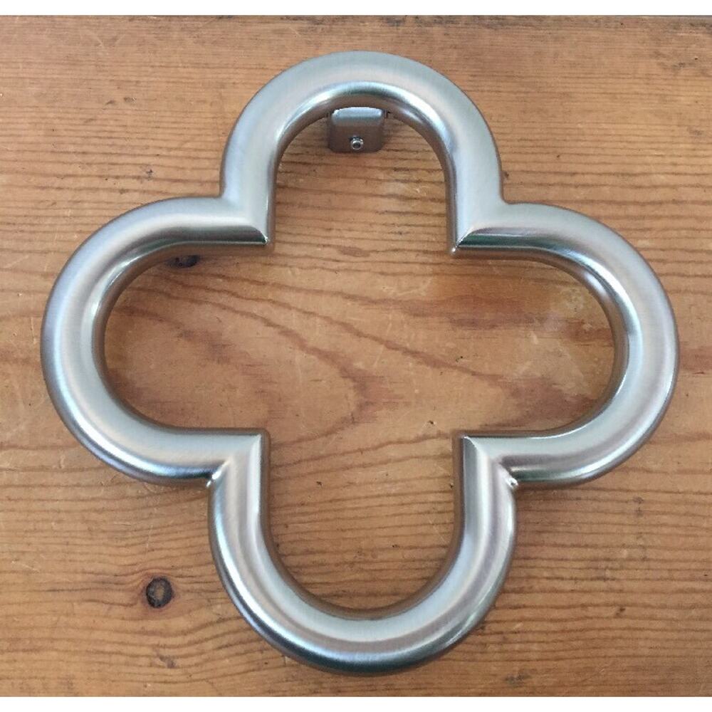 NEW Rejuvenation Hardware Brushed Nickel Quatrefoil Large Door Knocker 6.25"